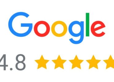 Here's an alt tag for the image: Google review: 4.8 stars